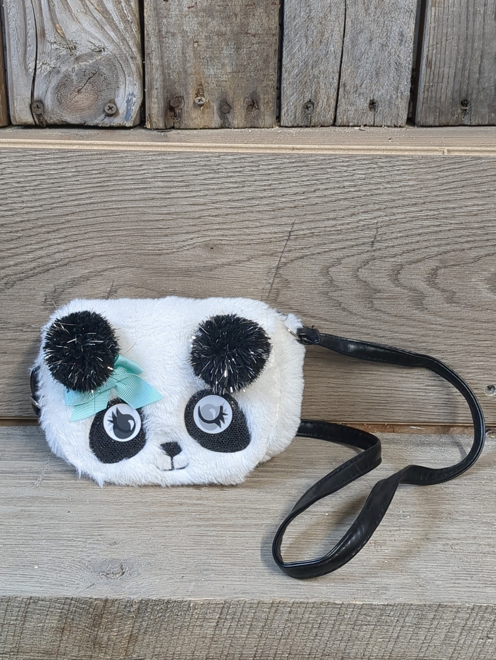 Claire Club Girls Panda Zippered Shoulder Bag